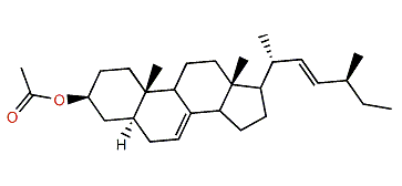 (22E,24S)-24-Methyl-27-nor-5a-cholesta-7,22-dien-3b-yl acetate